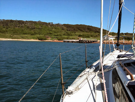 Anchored in the lee of Gabo Island